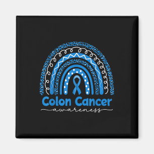Aimant Bleu arc-en-ciel Bleu Colon Sensibilisation au can