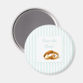 Aimant Bleu - Bagues Mariages (Recto/Verso)
