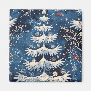 Aimant Bleu blanc Arbre de Noël Magazine de vacances