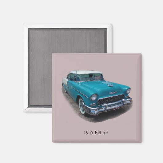 Aimant bleu/blanc Bel Air 1955 (Recto/Verso)