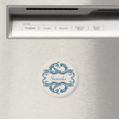 Aimant bleu chic Damask (In Situ (Lave-vaisselle))