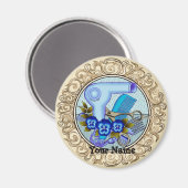 Aimant Bleu chic Pansy Beauticier (Recto/Verso)