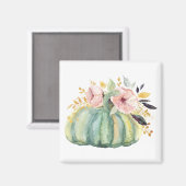 Aimant Bleu citrouille chute d'eau couleur élégante autom (Recto/Verso)