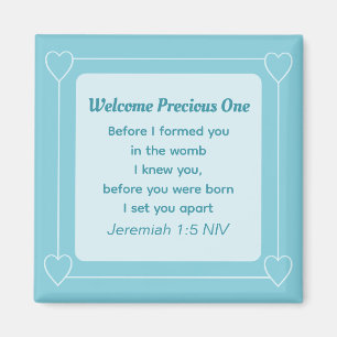 Aimant Bleu clair et doux Baby shower