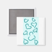 Aimant Bleu Coeur mignon (Recto/Verso)