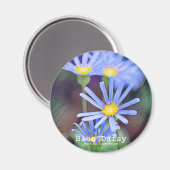 Aimant Bleu Daisy (Recto/Verso)