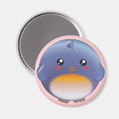 Aimant bleu de Cute kawaii (Recto/Verso)