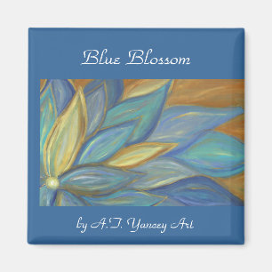 Aimant bleu de fleur