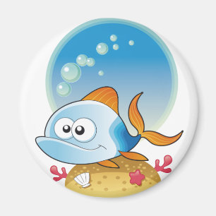 Aimant bleu de poissons