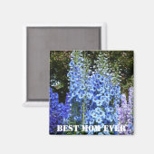Aimant Bleu Delphinium Fleurs Florales Jardin Nature Magn (Recto/Verso)