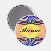 Aimant Bleu du nom (Recto/Verso)