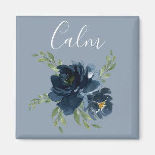 Aimant Bleu Duché Calme Script Aquarelle Moderne Élégant