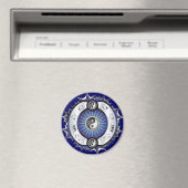Aimant Bleu électrique Yin Yang (In Situ (Lave-vaisselle))