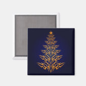 Aimant bleu élégant pour sapin de Noël (Recto/Verso)