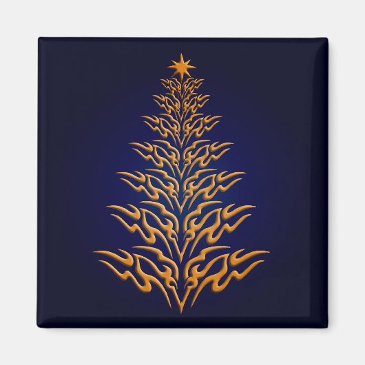 Aimant bleu élégant pour sapin de Noël (Devant)