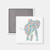 Aimant bleu éléphant (Recto/Verso)