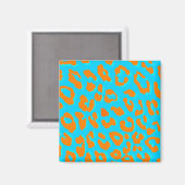 Aimant Bleu Empreinte de léopard (Recto/Verso)