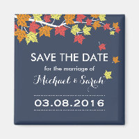 Bleu Enregistrer la date Maple Leaf Mariage de aut