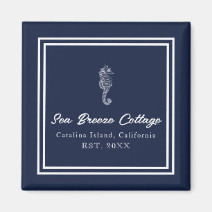 Aimant Bleu et Blanc d'inspiration balnéaire