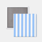 Aimant Bleu et blanc rayures de bonbons (Recto/Verso)