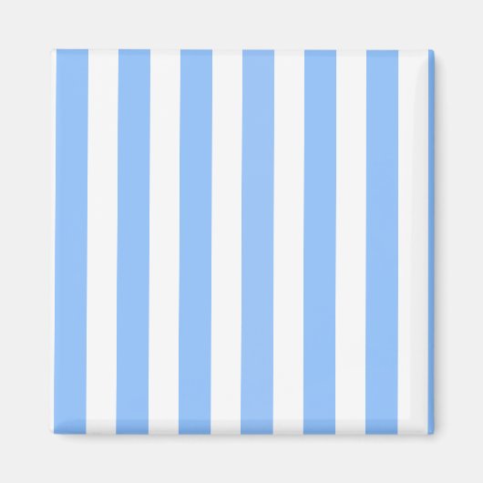 Aimant Bleu et blanc rayures de bonbons (Devant)