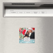 Aimant Bleu et blanc Snowflakes hiver Sauvez la date (In Situ (Lave-vaisselle))