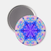 Aimant Bleu et rose Gradient Pastel Bubble Art (Recto/Verso)