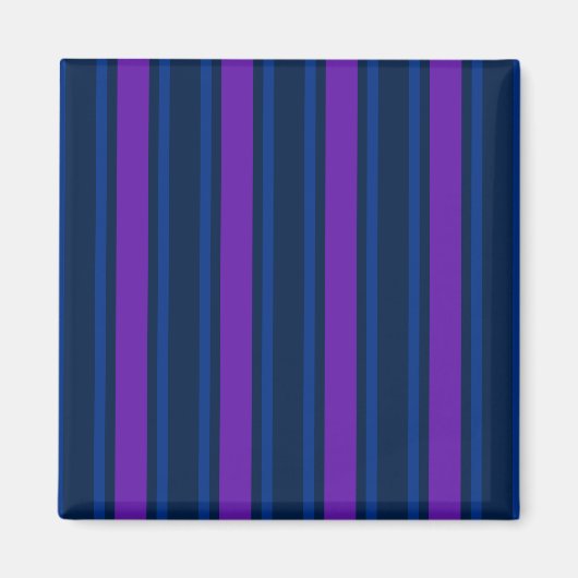 Aimant Bleu et violet bonbons rayés (Devant)