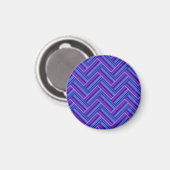 Aimant Bleu et violet rayures double tissage (Recto/Verso)