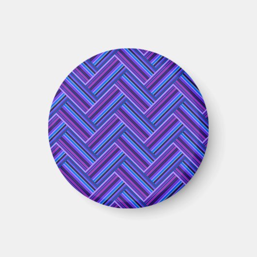 Aimant Bleu et violet rayures double tissage (Devant)