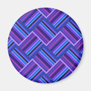 Aimant Bleu et violet rayures tissées