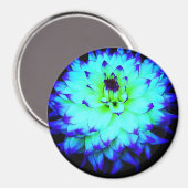 Aimant bleu fleur (Recto/Verso)