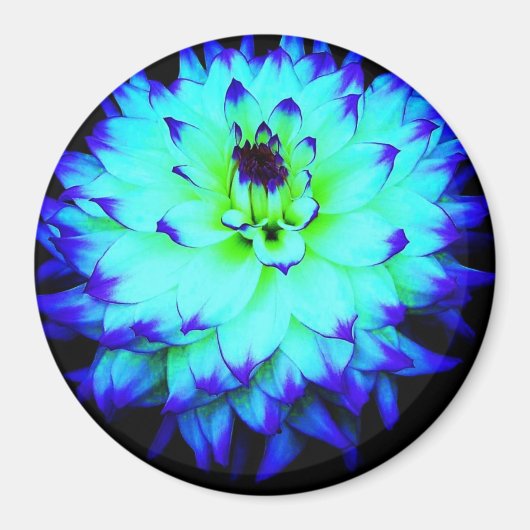Aimant bleu fleur (Devant)