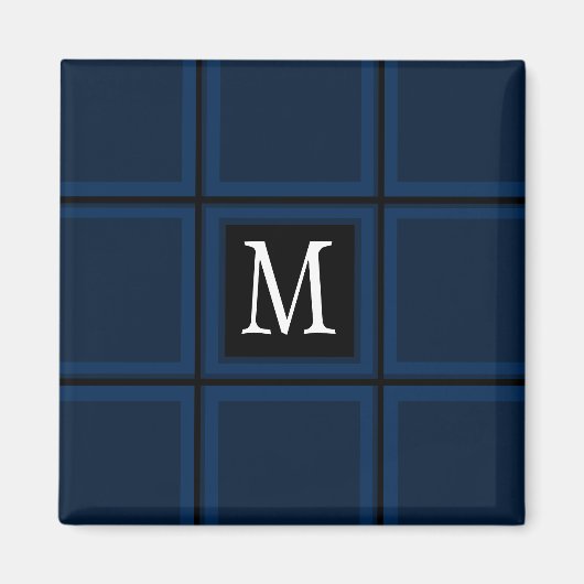 Aimant Bleu foncé marine Personnalisé unique première tri (Devant)