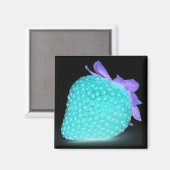 Aimant Bleu fraise neon mignon (Recto/Verso)