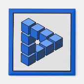 Aimant Bleu Funky gris noir Impossible Triangle Blocs (Devant)