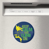 Aimant Bleu Garder le calme et grimper sur l'aimant Escal (In Situ (Lave-vaisselle))