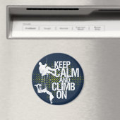 Aimant Bleu Garder le calme et grimper sur l'aimant Escal (In Situ (Lave-vaisselle))