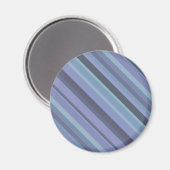 Aimant Bleu-gris bandes diagonales (Recto/Verso)