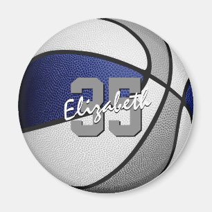 Aimant bleu gris enfants sports équipe couleurs basket