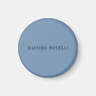 Aimant Bleu Gris Minimaliste Moderne Lisible