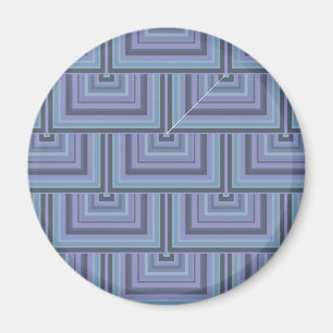 Aimant Bleu gris rayures carré motif