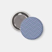 Aimant Bleu gris rayures motif double tissage (Recto/Verso)