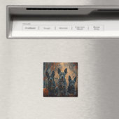 Aimant Bleu Heeler Halloween nuit chien délice (In Situ (Lave-vaisselle))