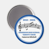 Aimant Bleu High School Varsity Choir Custom Keepsaké (Recto/Verso)