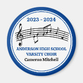Aimant Bleu High School Varsity Choir Custom Keepsaké (Devant)