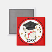 Aimant Bleu mortier et diplôme (Recto/Verso)