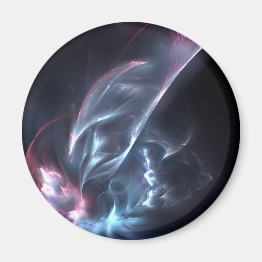 Aimant Bleu nébuleux Abstrait et violet (Devant)