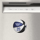 Aimant bleu noir de l'équipe de basket couleurs (In Situ (Lave-vaisselle))