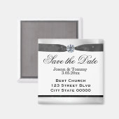 Aimant Bleu noir et blanc classique (Recto/Verso)